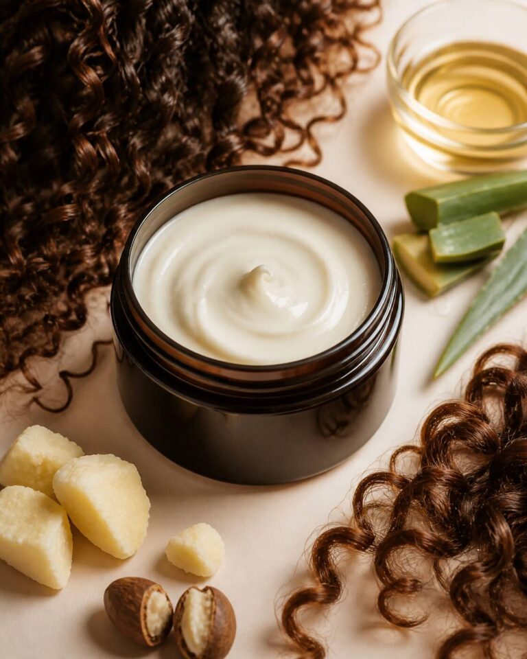 Crème pour cheveux bouclés - soin hydratant et définition des boucles