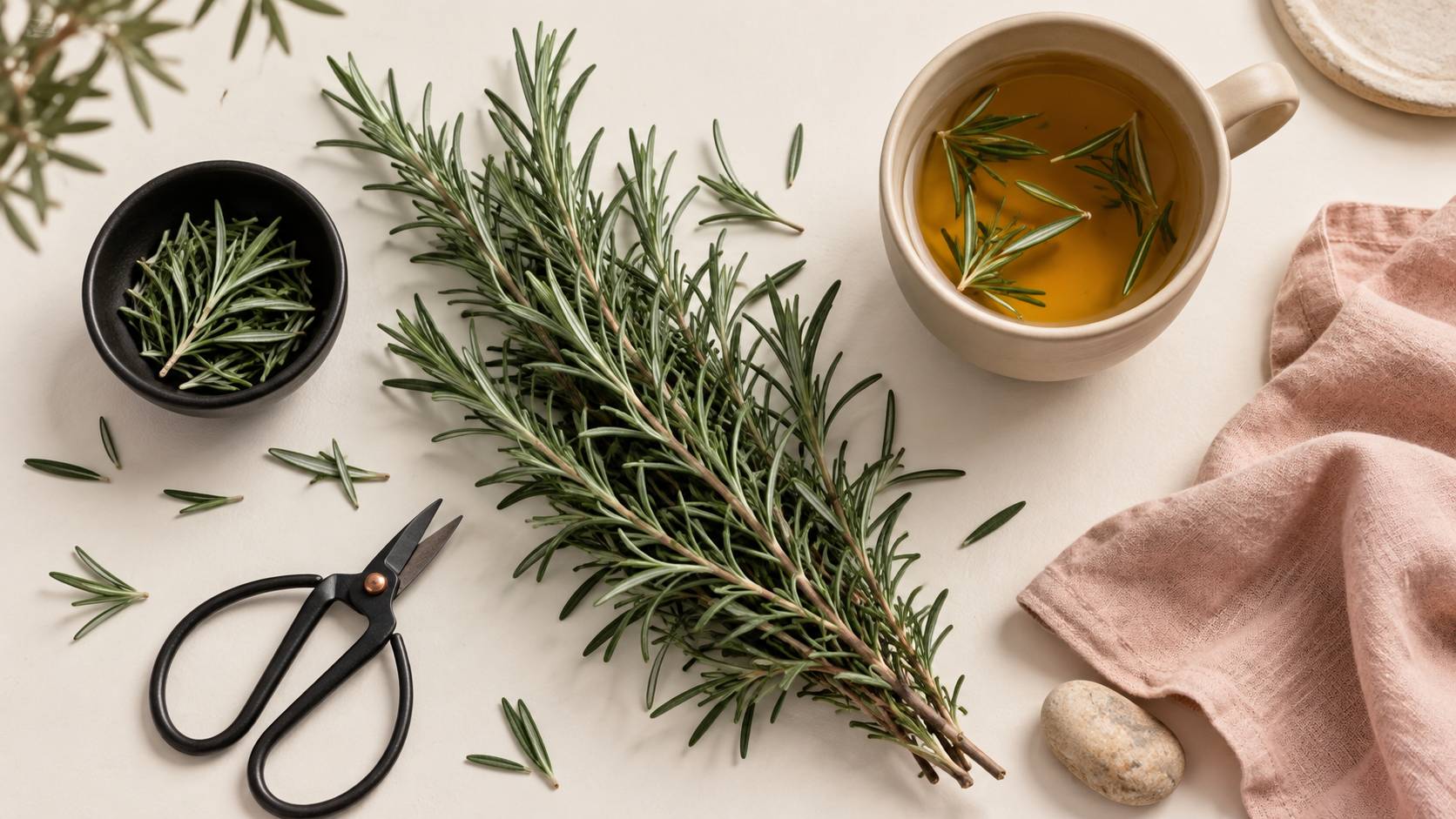 Illustration éditoriale du sujet : Rosemary rosmarinus officinalis : bienfaits, utilisations et conseils d'entretien