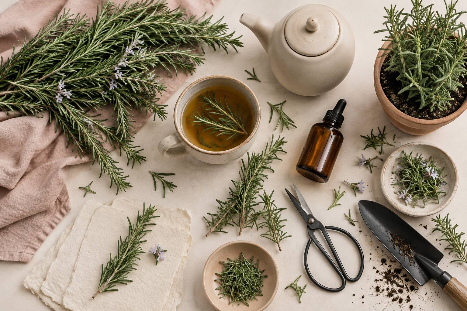 Rosemary rosmarinus officinalis : bienfaits, utilisations et conseils d&rsquo;entretien